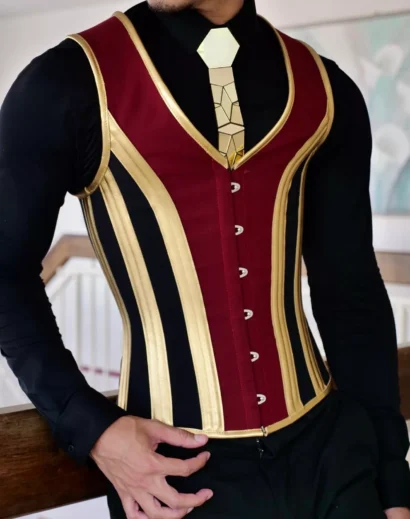 Male Corset Vest ,Waist Trainer Tummy Control Slimming Sleeveless Shapewear by Elaf